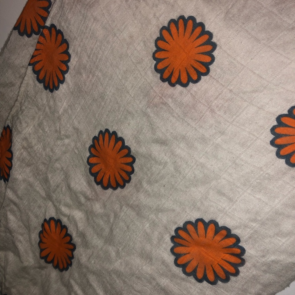 Aden + Anais Orange flower swaddle